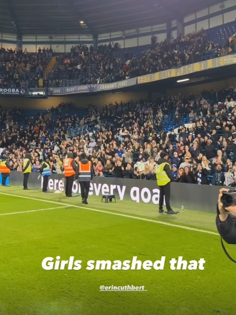 Sam Kerr thanks the Chelsea fans. Photo: Instagram.