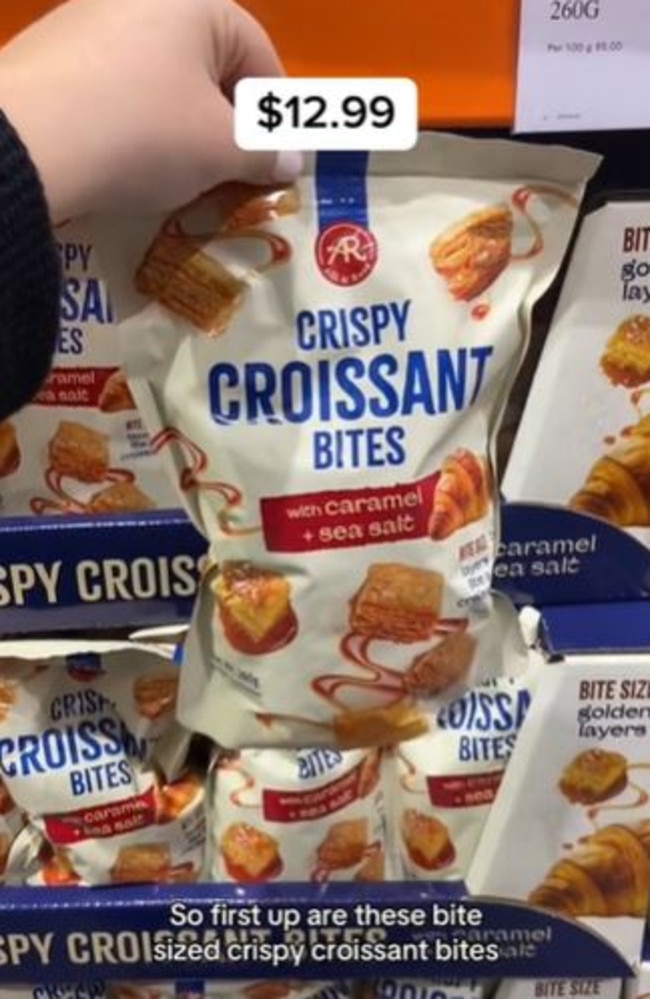 Costco has released croissant bites for a limited time. Picture: TikTok/@snackreviews_aus