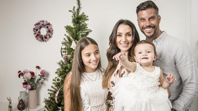 Snezana Markoski and Sam Wood with Eve and Willow. Picture: Eugene Hyland.