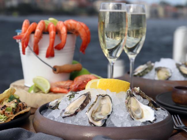 Bar One offers fresh oysters and prawns. Picture: Jenifer Jagielski