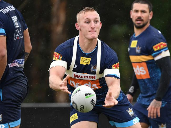 Boyd at Titans training in June. Picture: AAP Image/Dave Hunt