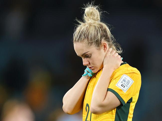 Ellie Carpenter looks dejected. Picture: Getty