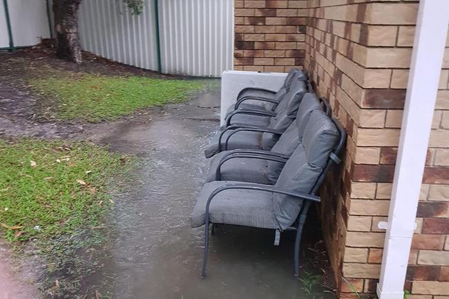 A Flooding Yard. Picture: Kassie Purnell