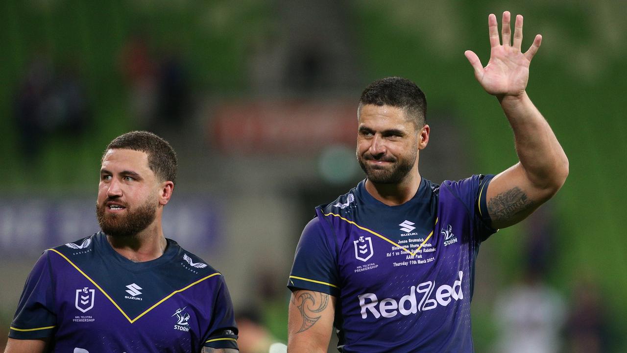 Storm stars Kenny and Jesse Bromwich. Picture: NRL Photos