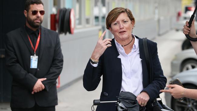 Christine Forster arriving at the lunch. Picture: Richard Dobson