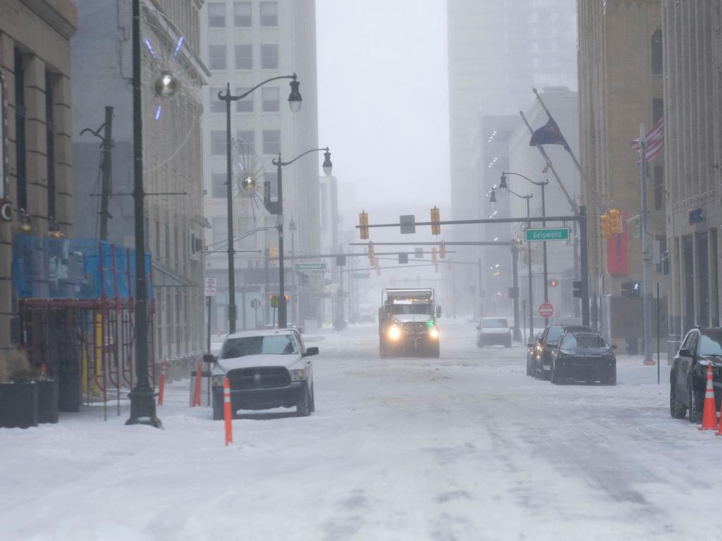 White-outs affected much of the country. Picture: Getty Images via AFP