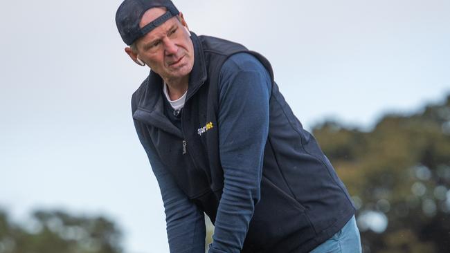 Sam Newman on the golf course. Picture: Jason Edwards