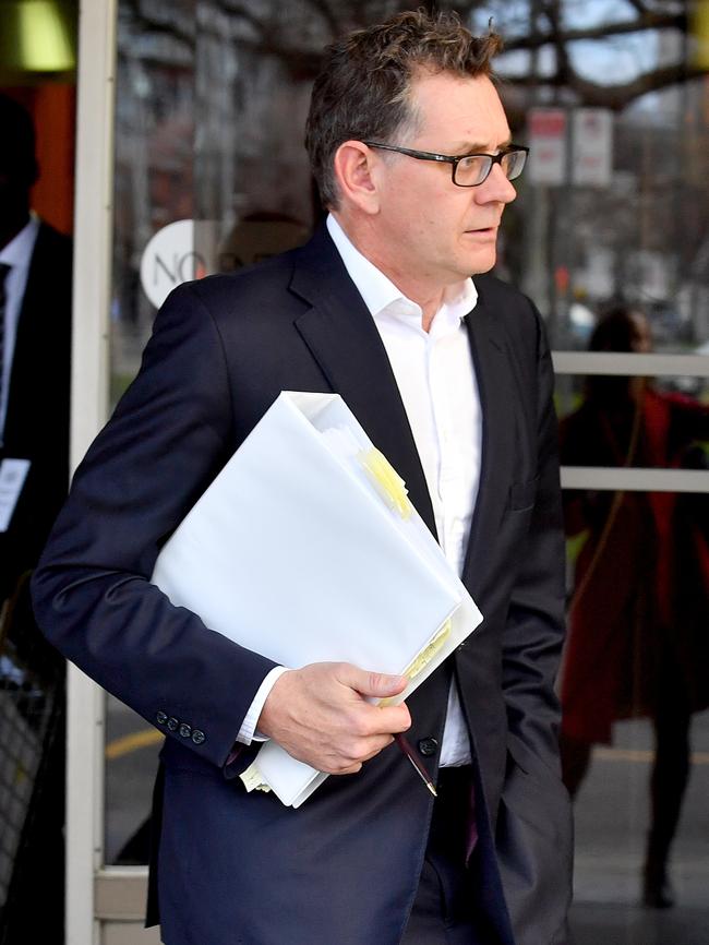 Prosecutor Chris Winneke outside court. Picture: AAP / Sam Wundke