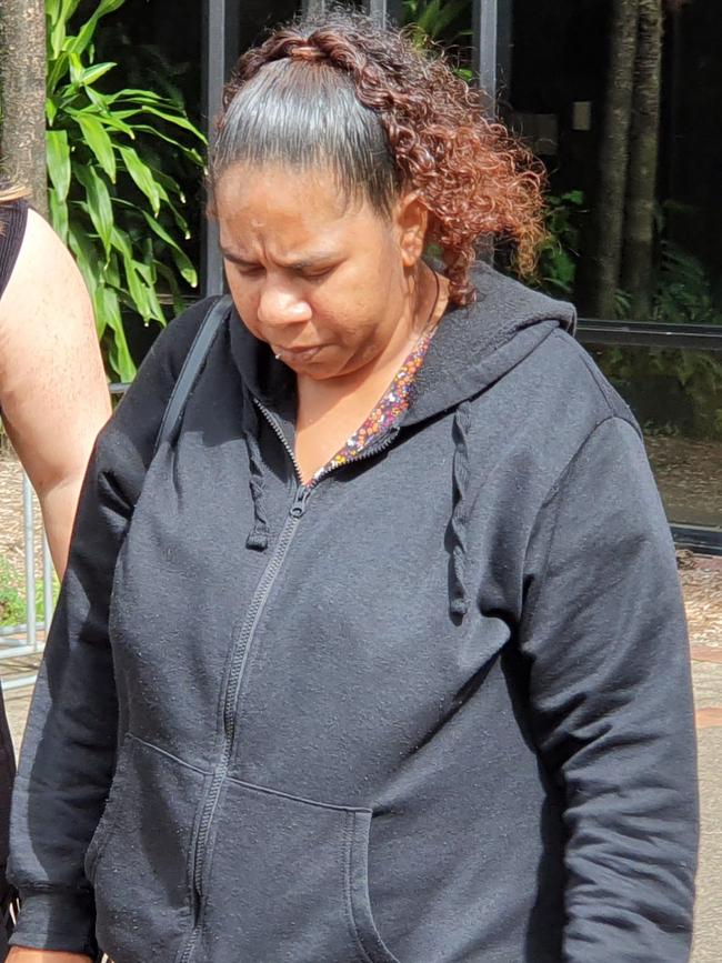 Synoa Tabuai leaves after giving evidence at a coronial inquest into her son's death on Wednesday, June 8.