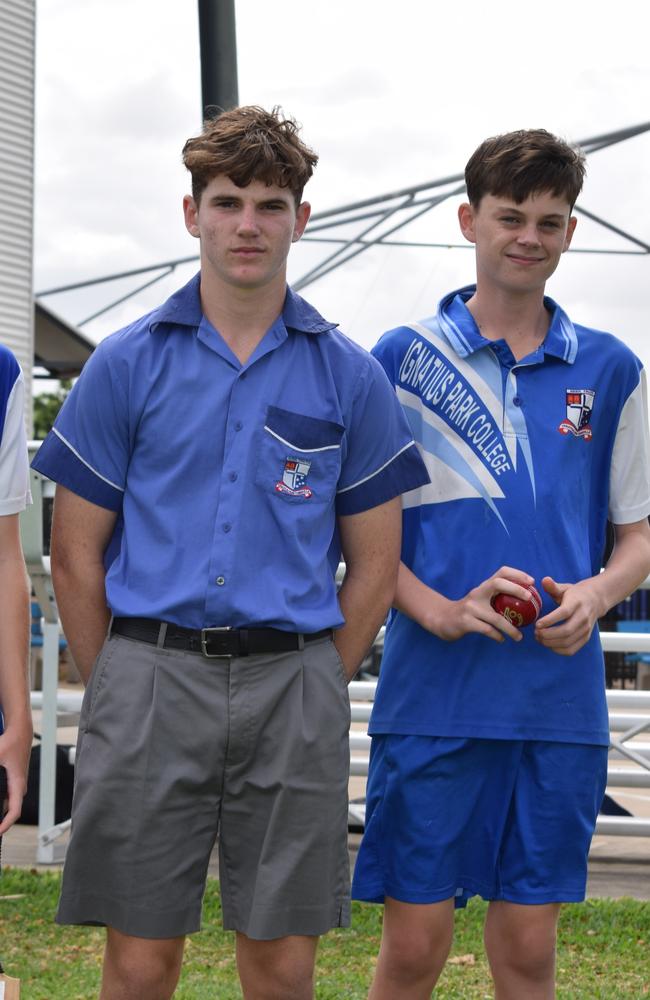 Ignatius Park College students (LtR) Pat Fanning and Archie Lansley will all play for NQ at the 2024 under-15s boys Northern Hub championships. Picture: Patrick Woods.