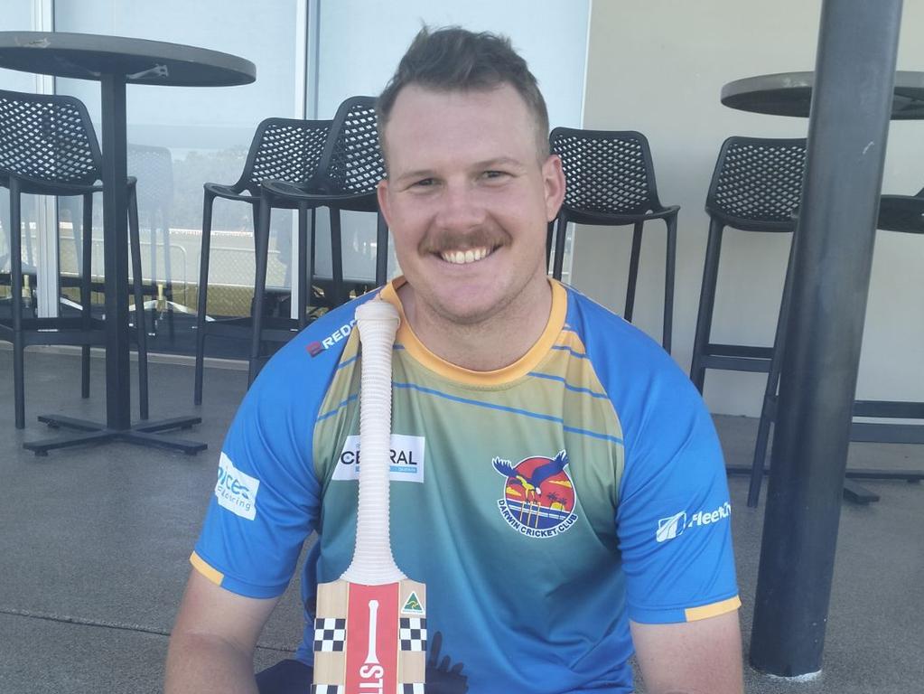 Darwin opener Jacob Dickman hit a century against PINT in Round 3 of the 2024 Darwin and District competition. Picture: Ian Butterworth