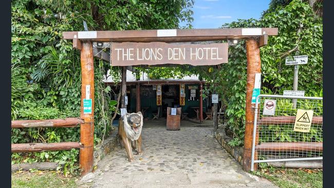 An unknown amount of cash was stolen from an ATM that was allegedly dragged out of the Lions Den Hotel by a stolen HiLux.