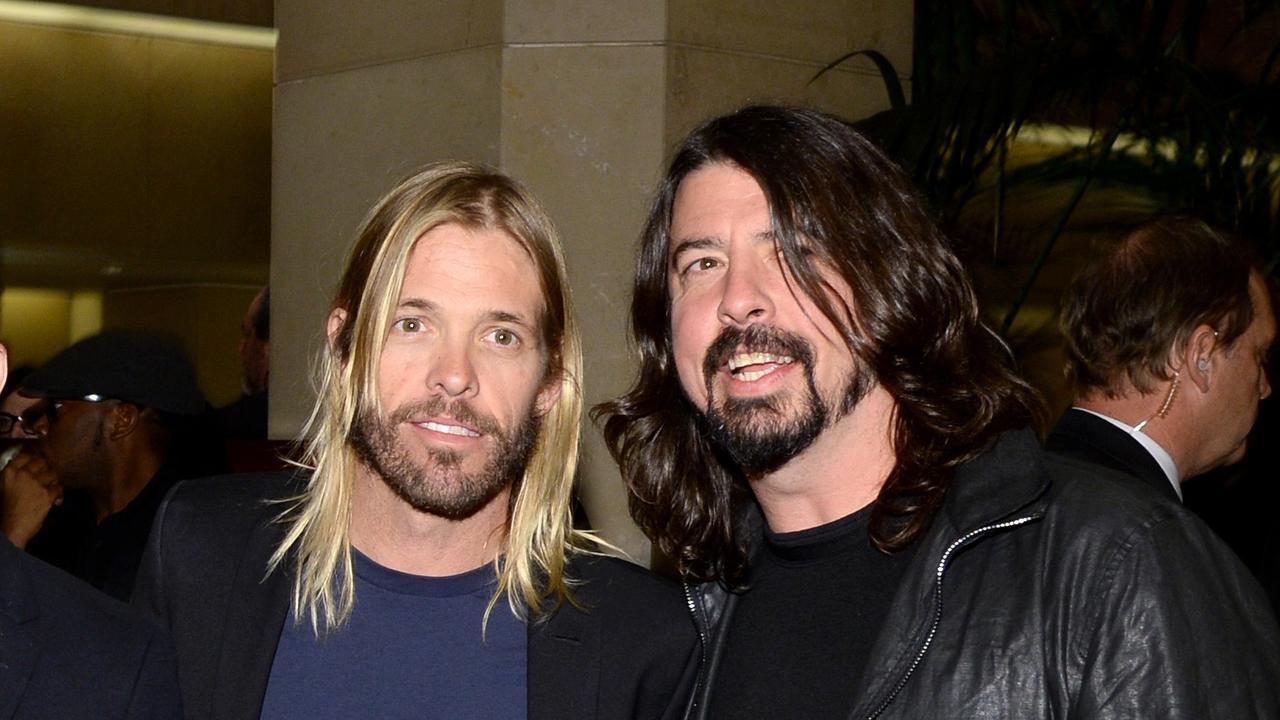 Musician Taylor Hawkins with best friend and bandmate Dave Grohl. Picture: Getty Images