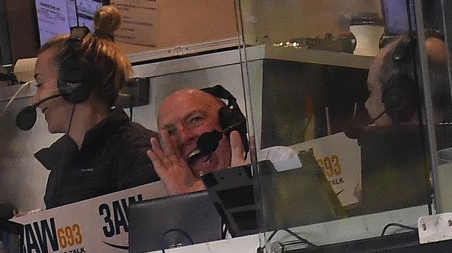 Rex Hunt while in commentary with 3AW. Picture: AAP Images