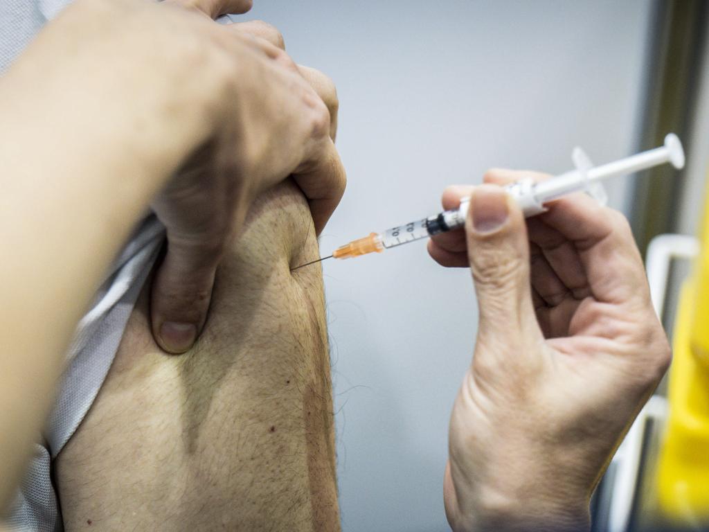 People are urged to get vaccinated. Picture: Tony McDonough/NCA NewsWire