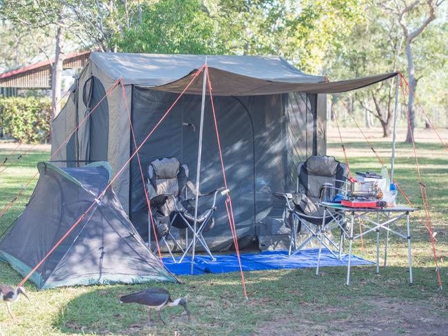 Our tent whilst camping out bush.