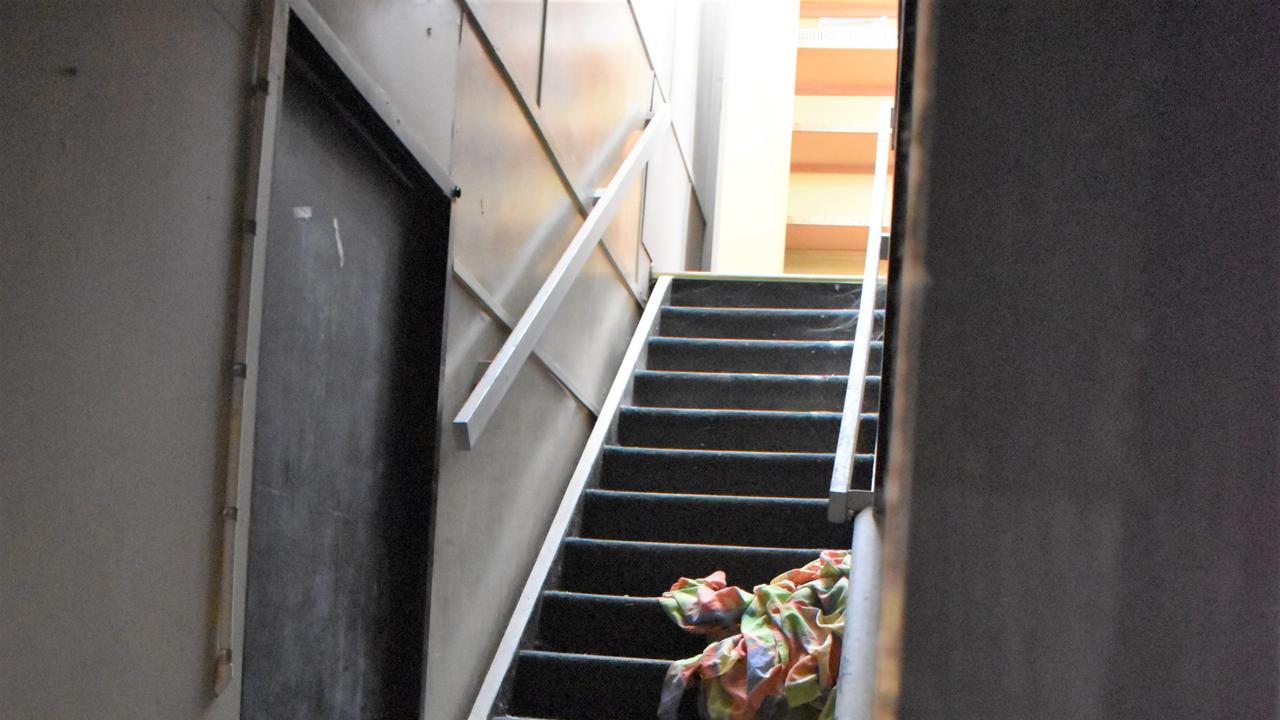 Stairs to the second storey where the 10 boarding rooms are.