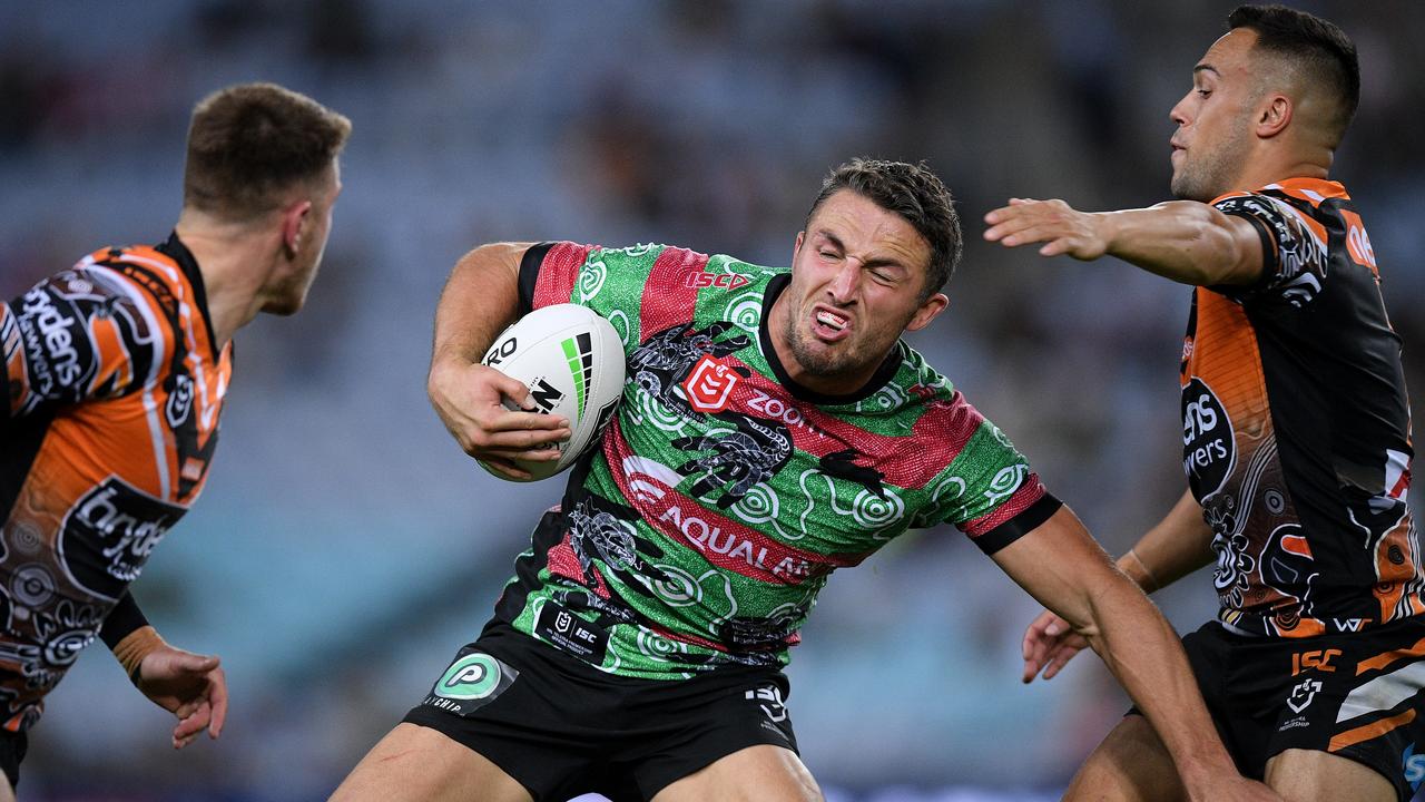 A shoulder injury forced Sam Burgess into early retirement, and he has since turned his attention to coaching. Picture: AAP Image/Dan Himbrechts