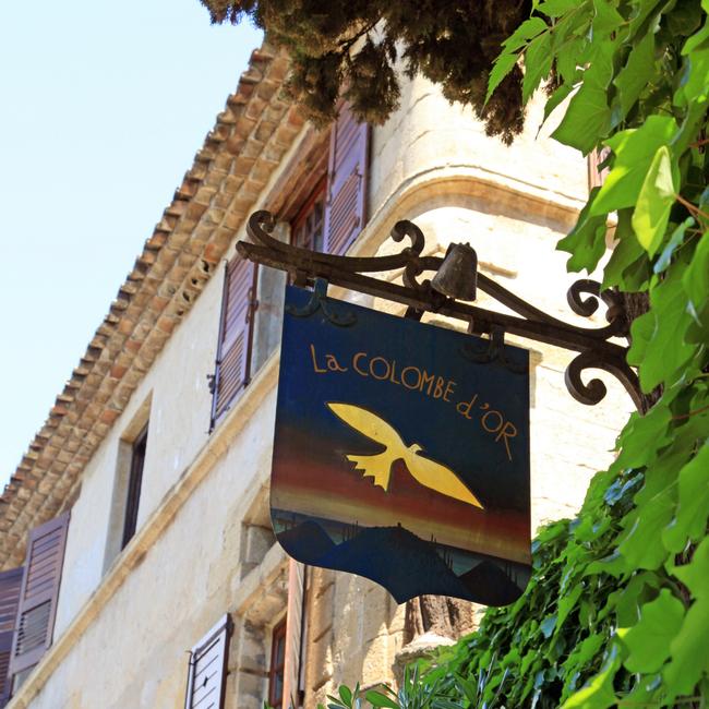 La colombe d’Or in Saint Paul de Vence, one of the oldest towns of the French Riviera.