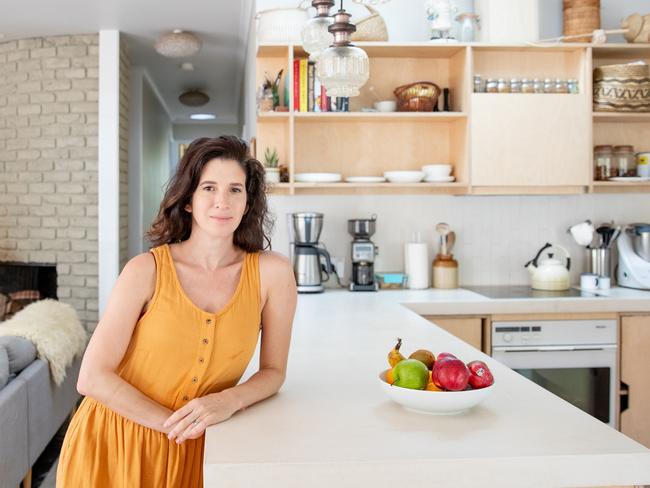 Olli Ella co-founder Chloe Brookman in the kitchen of her Byron Bay home. Picture: Luke Marsden