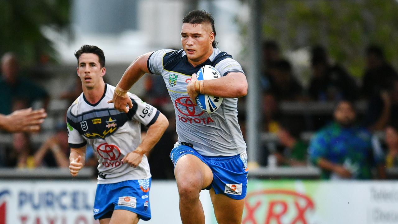 QRL; Pre-season trial – Townsville Blackhawks Vs Northern Pride at Jack Manski Oval. Wiremu Greig. Picture: Alix Sweeney