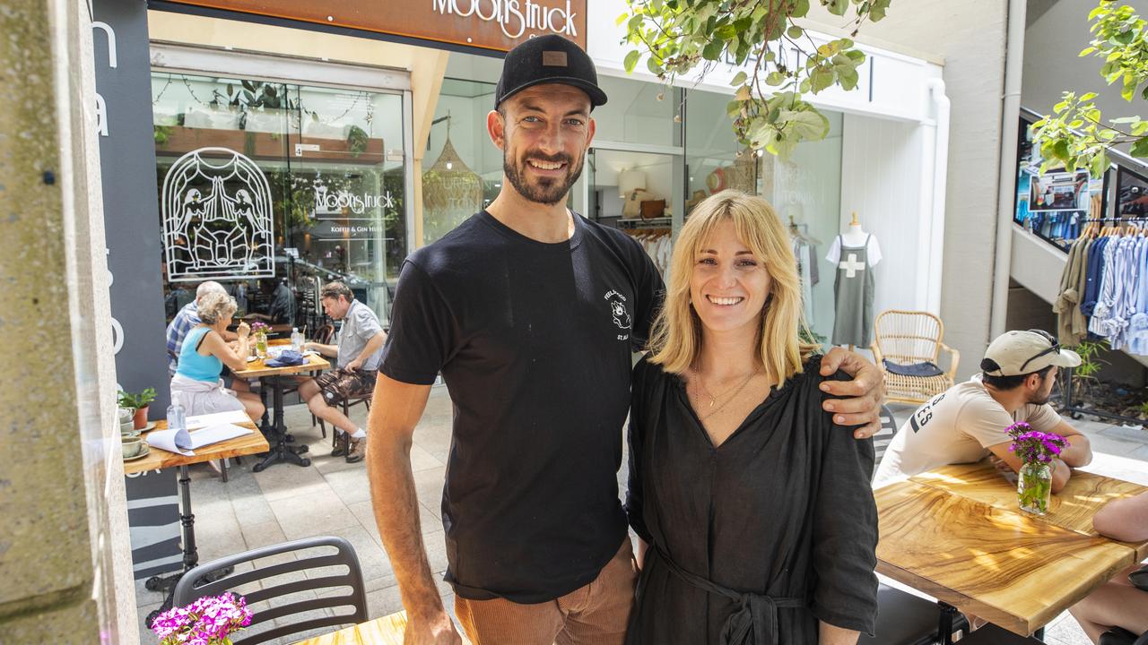 Moonstruck Coffee and Gin Bar owners Boy Driessen and Mel Thompson opened their business on Hastings street in Noosa right at the beginning of the COVID-19.