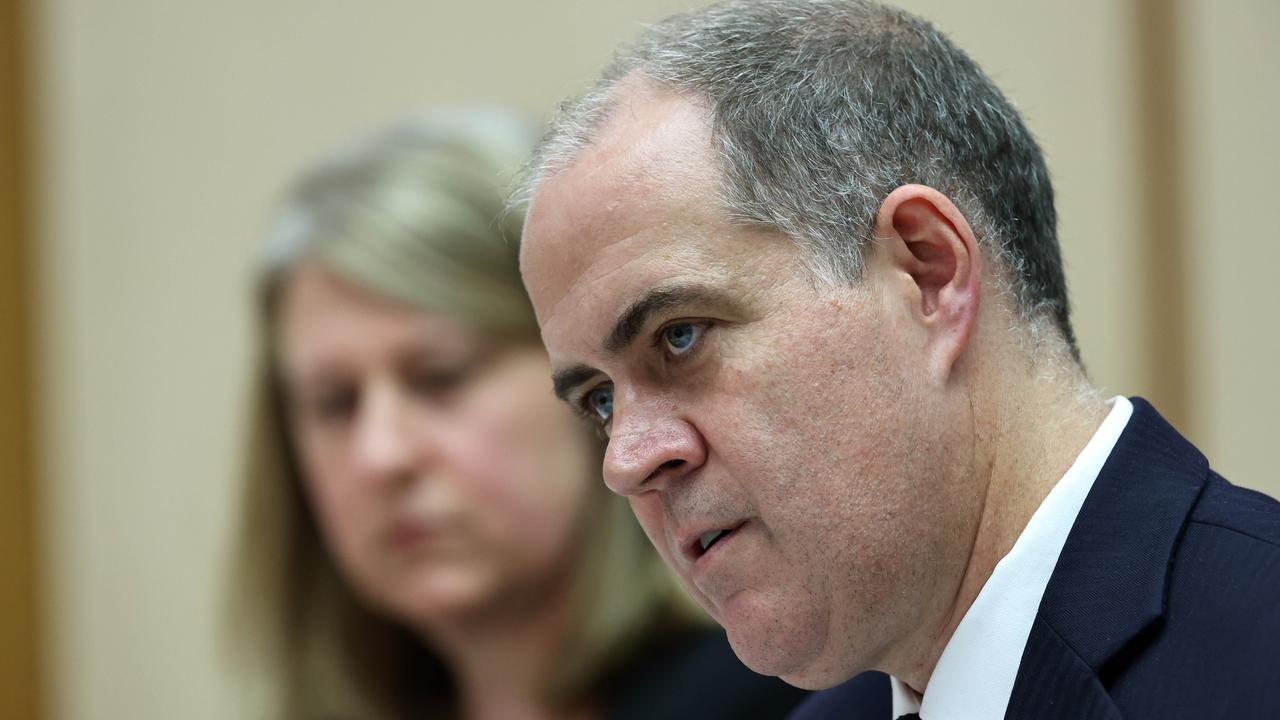 Managing Director of the ABC David Anderson during Senate estimates. Picture: NCA NewsWire/Gary Ramage