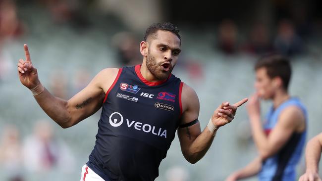 Norwood footballer Don Barry in last year’s SANFL season at Adelaide Oval. Picture: Sarah Reed