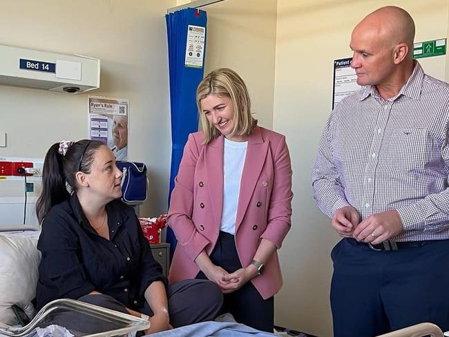 Health Minister Shannon Fentiman at Gladstone Hospital