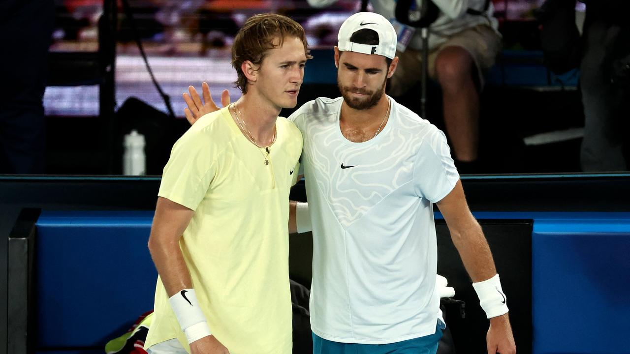 All class from Korda and Khachanov. Photo by DAVID GRAY / AFP