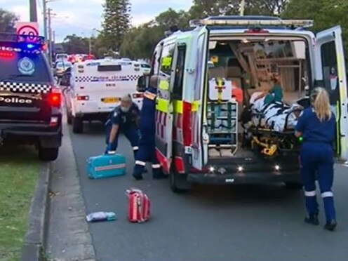 Emergency services were called to Anzac Parade following an alleged stabbing. Picture: Nine News