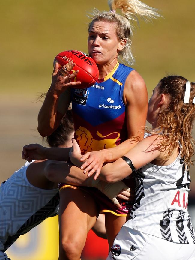 Fellow Irish rookie, Brisbane’s Orla O'Dwyer has also been a standout this AFLW season. The two Irish players will face off in Saturday’s preliminary final. Picture: GETTY IMAGES