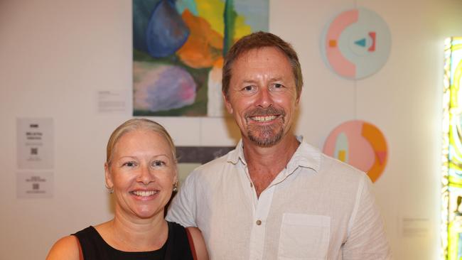 Louise Walder and Jason Walder at the SWELL Art Prize at Broadbeach Community Space for Gold Coast at Large. Picture, Portia Large.