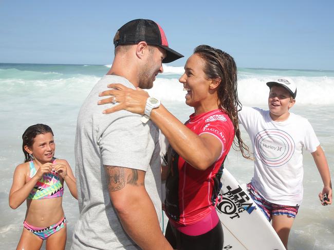 Sally Fitzgibbons and Trent Merrin are big supporters of each others sporting careers.