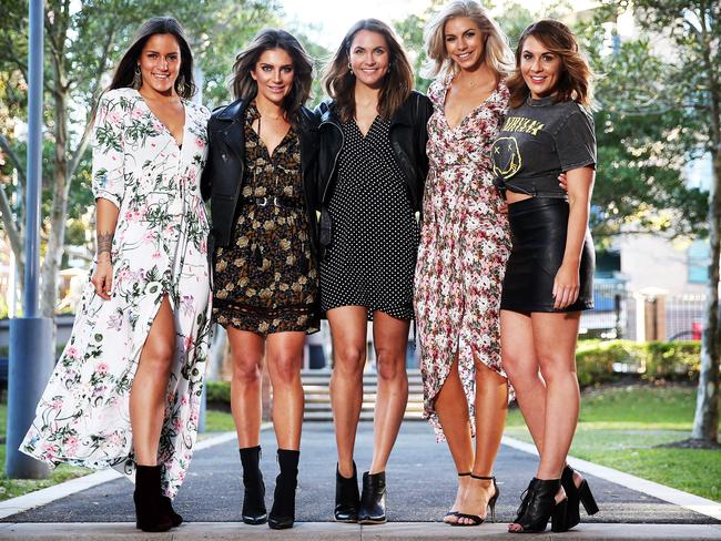 The NSW bachelorettes vying for Matty J’s heart, Elora, Elizabeth, Laura, Alix and Jennifer. Picture: Tim Hunter