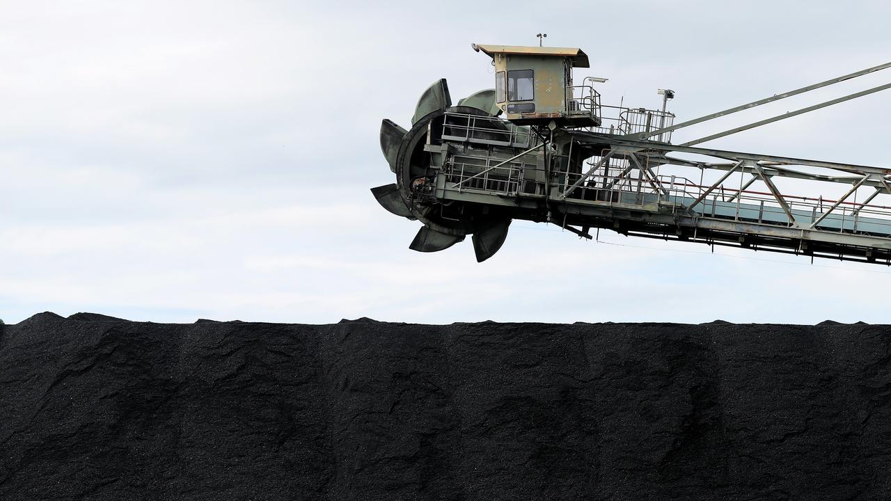 A stockpile of coal at Eraring power station in New South Wales. Eraring produces about 25 per cent of the state’s electricity. Picture: Bloomberg