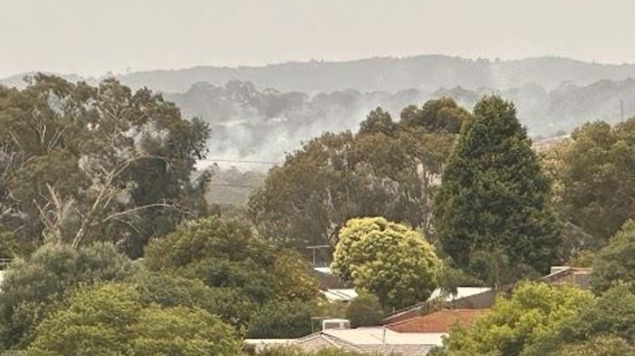 A fire broke out at Golden Grove in Adelaide's north but was quickly contained on Friday. Picture: John Croucher