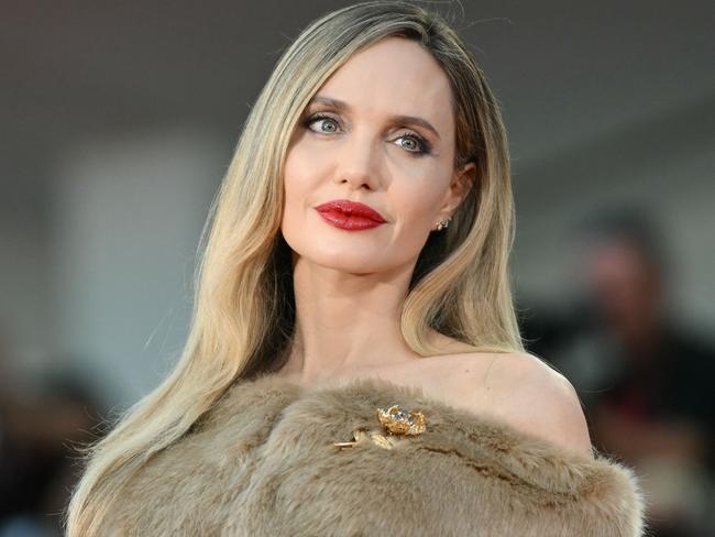 US actress Angelina Jolie attends the red carpet of the movie "Maria" during the 81st International Venice Film Festival at Venice Lido, on August 29, 2024. (Photo by Alberto PIZZOLI / AFP)