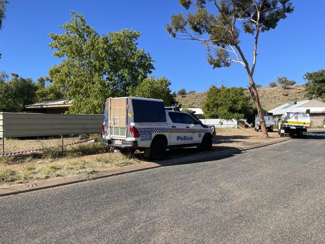 A child has died in hospital after they were found unresponsive inside a home on Thorold Court, Larapinta. Picture: Laura Hooper