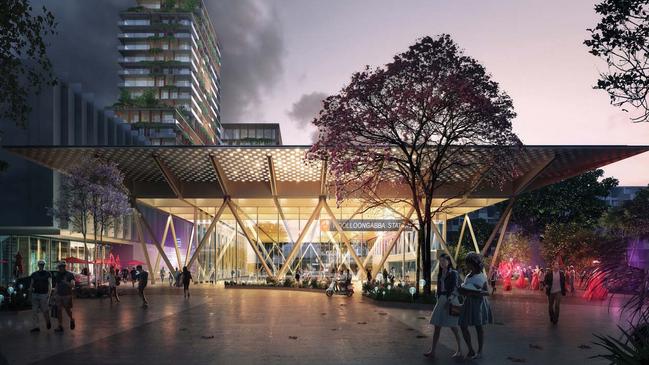 An artist’s impression of the Cross River Rail station at Woolloongabba.