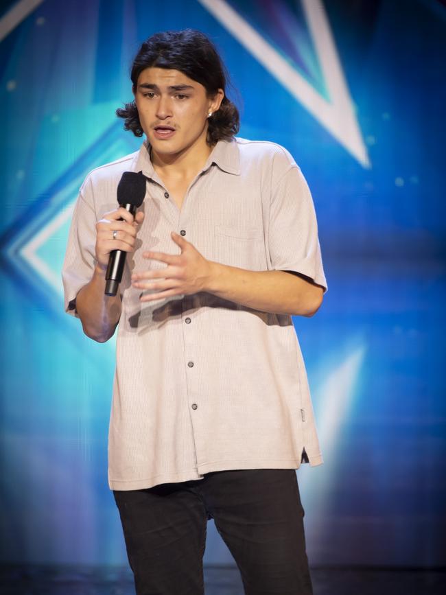 Australia's Got Talent new season features Hobart singer/rapper Jayden Appleby, 18. Picture: CHANNEL SEVEN