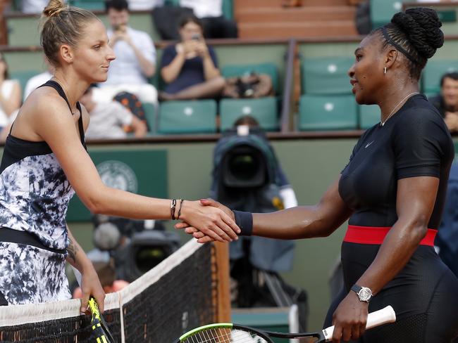 Serena Williams defeated Kristyna Pliskova of the Czech Republic.