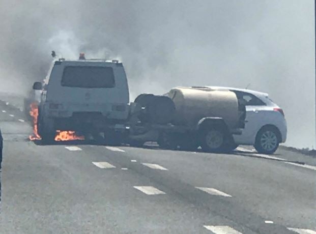 HIGHWAY CRASH: Two people have been taken to hospital after a crash on the Warrego Highway, west of Dalby. . Picture: Christian Loghem