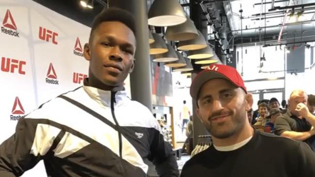 UFC superstar Israel Adesanya has been training with Australia's Alex Volkanovski.