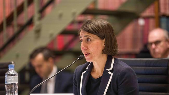 NSW Premier Gladys Berejiklian is grilled in budget estimates on Thursday about her former lover, who is under investigation for corruption. Picture: NCA NewsWire/James Gourley