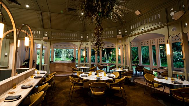 Dining room at Restaurant Botanic, Adelaide. Picture: Jon Wah