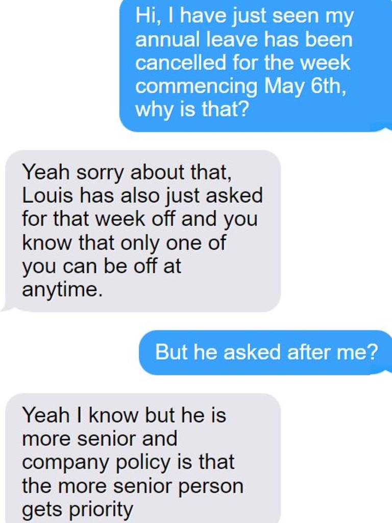 The text exchange left social media users stunned.