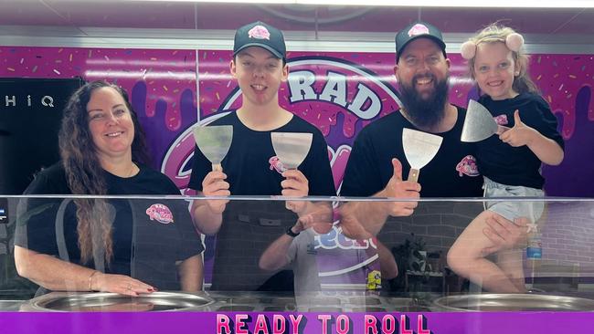 (From Left to Right) The RAD Rolled Ice Cream crew, Cristel, Angus, Cameron and Gracie Thomas.