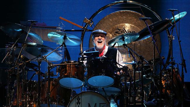 Mick Fleetwood in concert with Fleetwood Mac in Brisbane in 2015. Picture: Marc Robertson