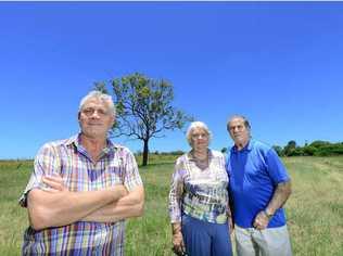 TAKING A STAND: Gervase Pender and Bernadette and Warren Stone’s homes will be sandwiched between small lot estates under a new proposal. Picture: DAVID NIELSEN